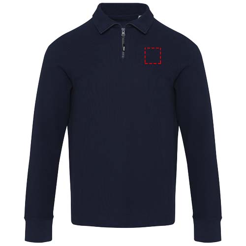 Apollo uniseks half-zip poloshirt met lange mouwen