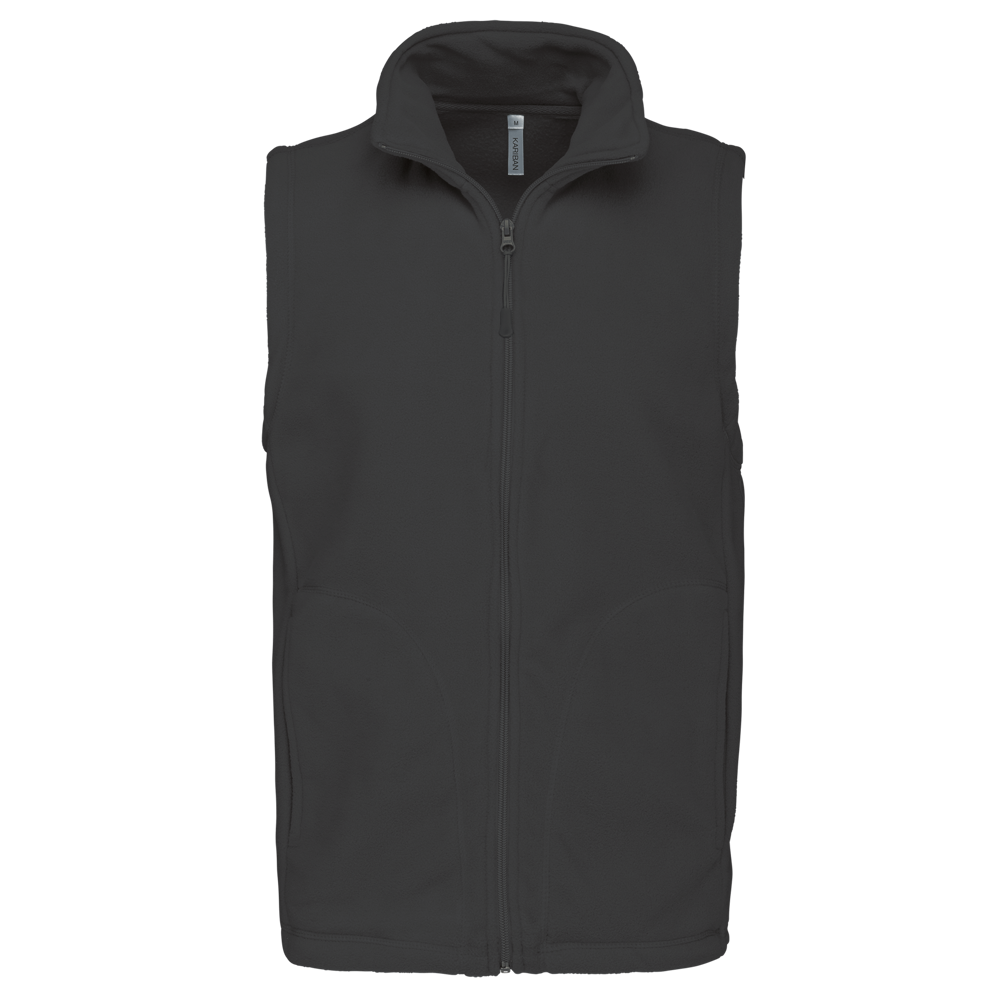- Bodywarmer van microfleece heren - Dark Grey