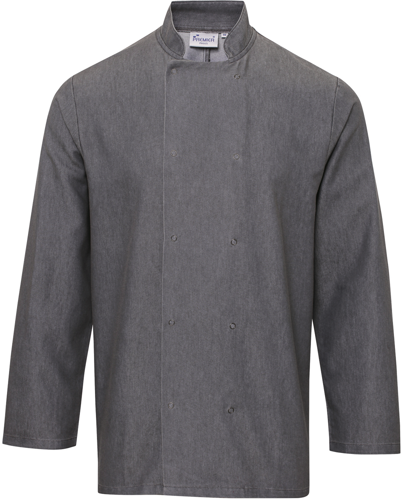 PR660 - Denim chef's jacket - Grey Denim