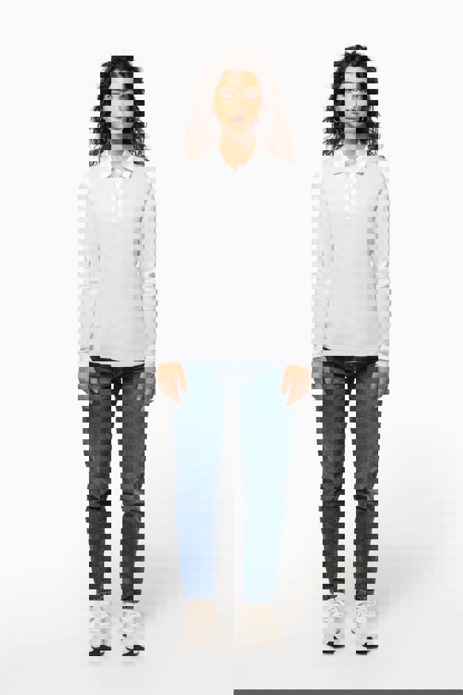 K2028A - Bio180 piqué damespolo lange mouwen