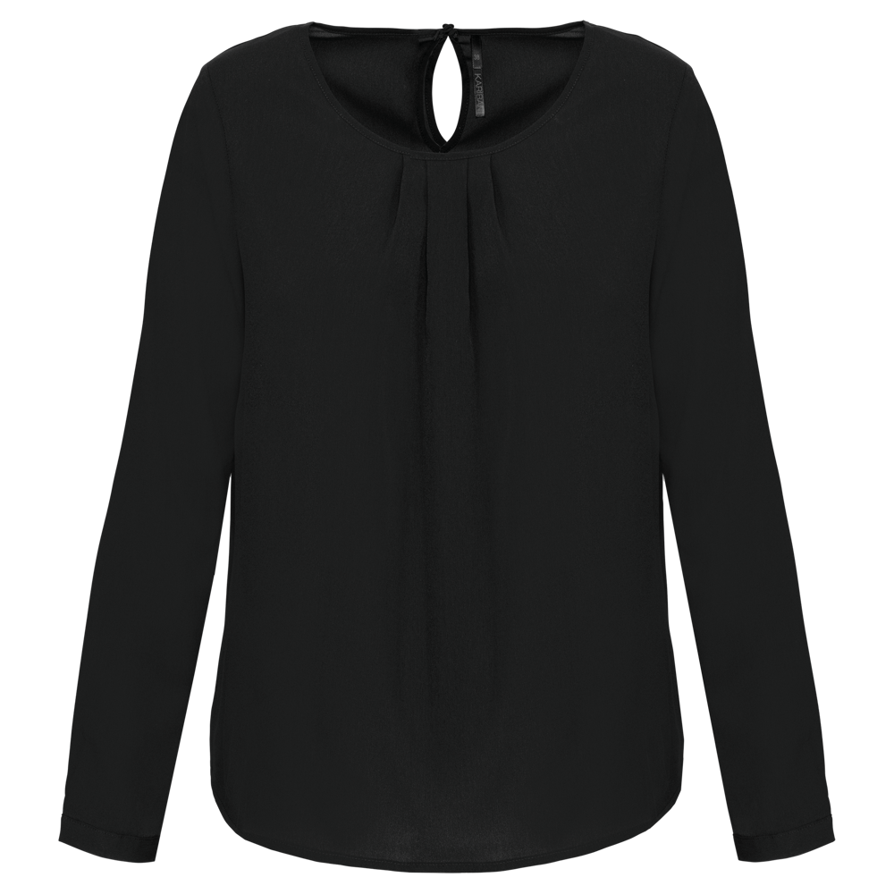 K5003 - Damesblouse in crêpe met lange mouwen