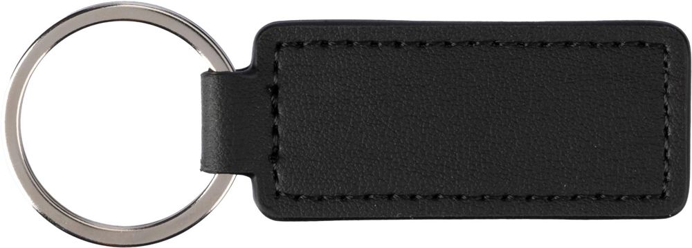 Appel leren en PU sleutelhanger Sabrina - Zwart