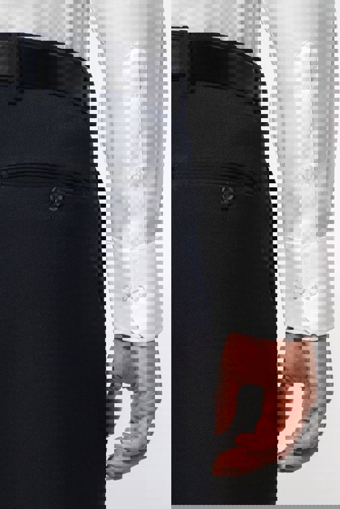 K522C - Getailleerd heren non-iron overhemd lange mouwen