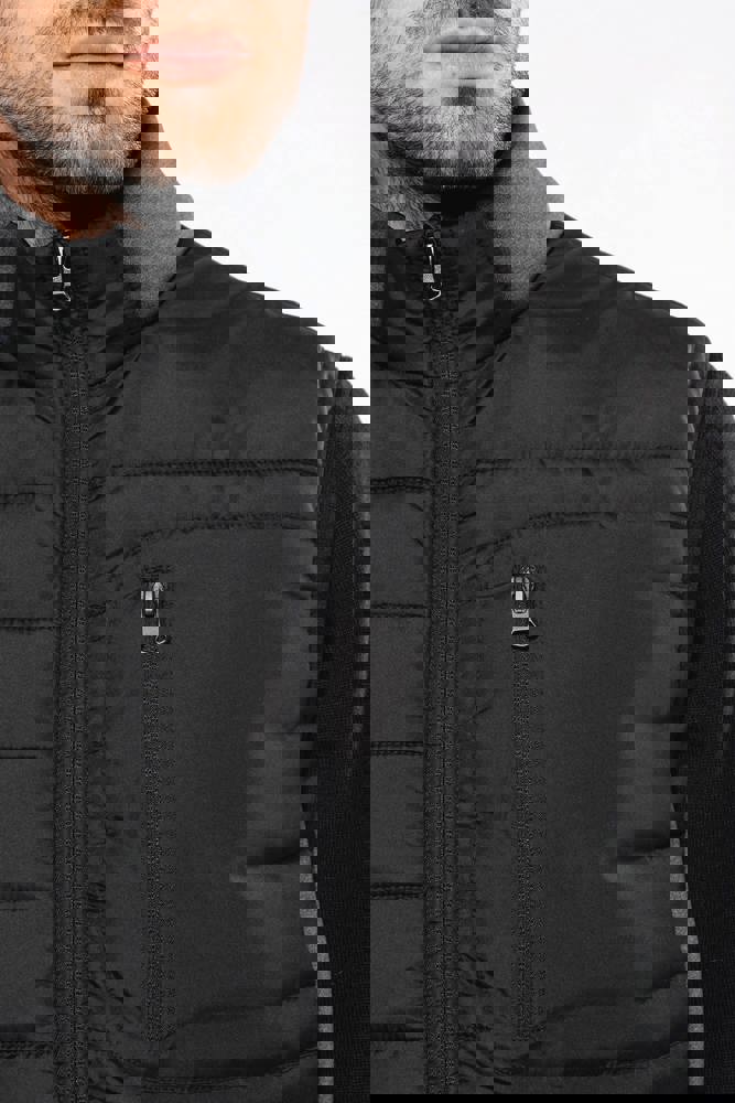 K6170 - Herenbodywarmer in twee stoffen
