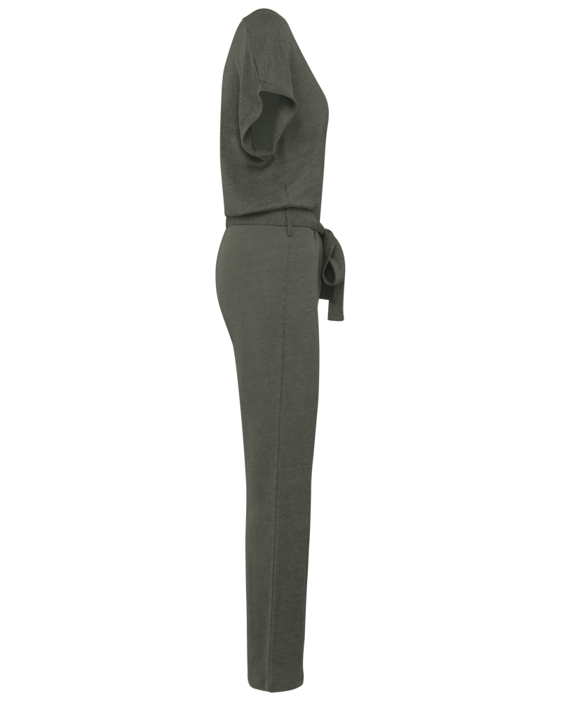 SP5004 - Tricot jumpsuit met korte mouwen voor dames in linnen