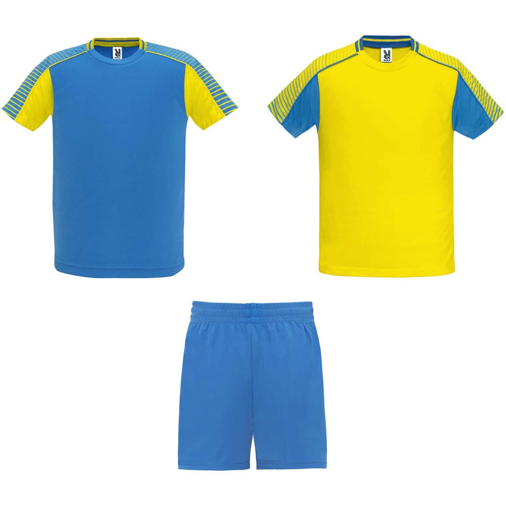 Juve 140 g/m² sportset voor kinderen - Geel, Koningsblauw