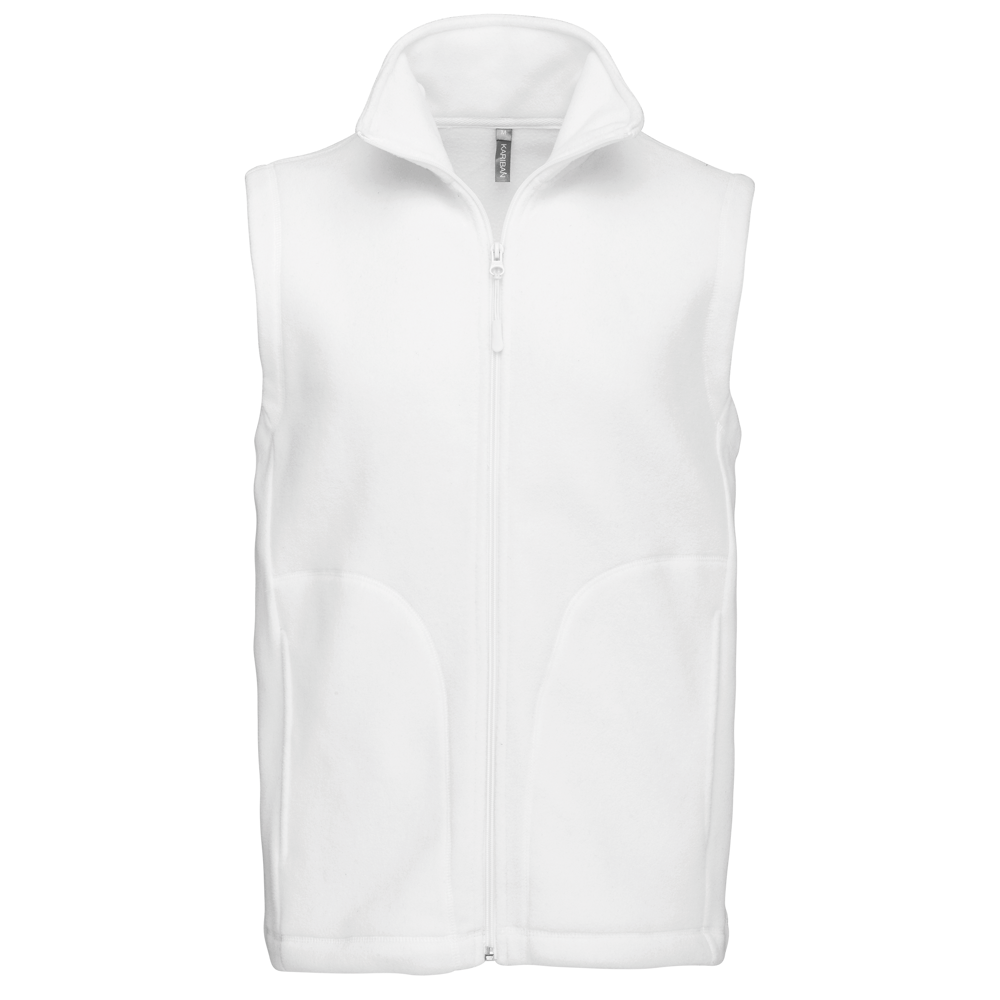 - Bodywarmer van microfleece heren - White