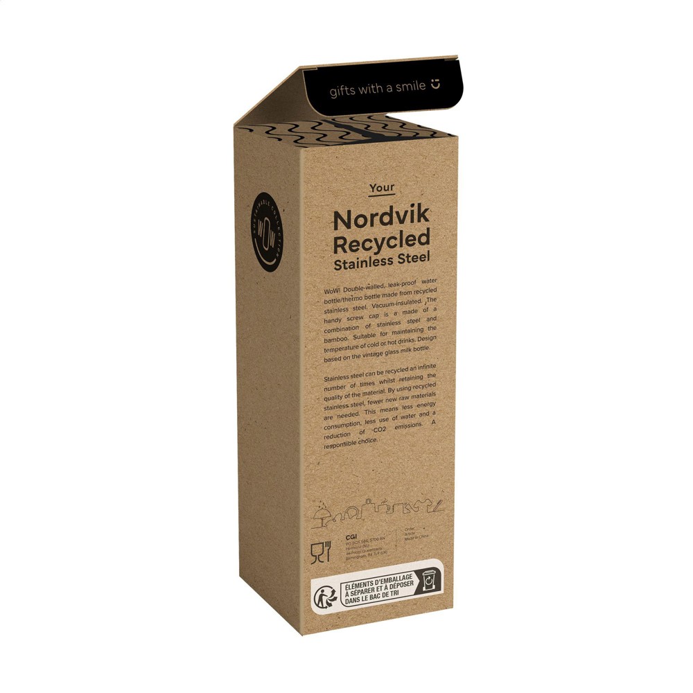 Nordvik RCS Recycled Steel 500 ml drinkfles — extra beeld