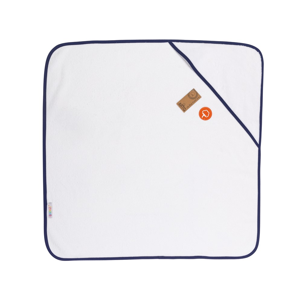 Babiezz® SUBLI Babyhanddoek White\French Navy