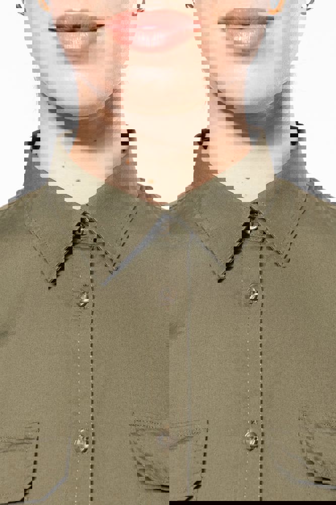 K591 - Damesoverhemd safari lange mouwen