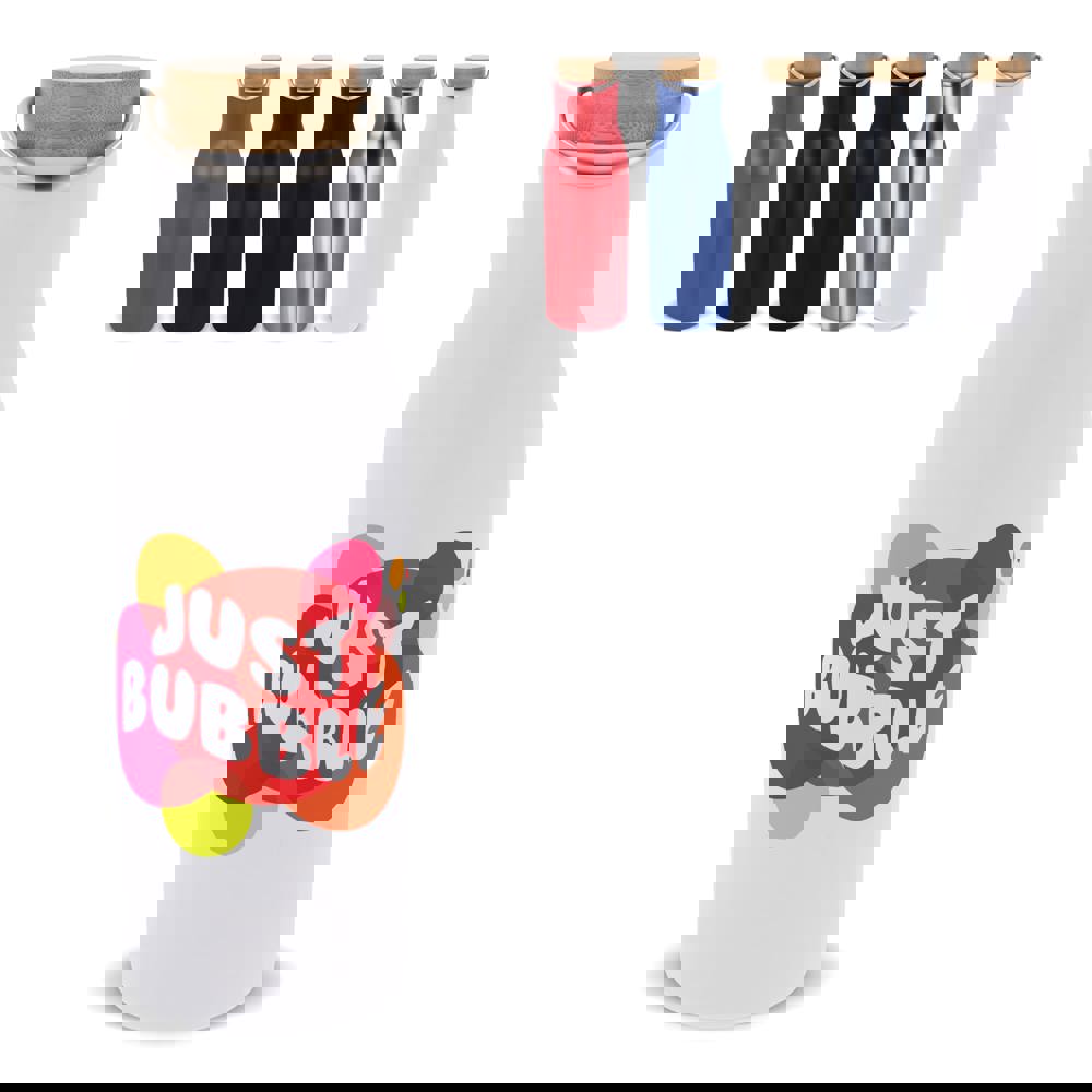 Thermo fles met bamboe deksel 500ml