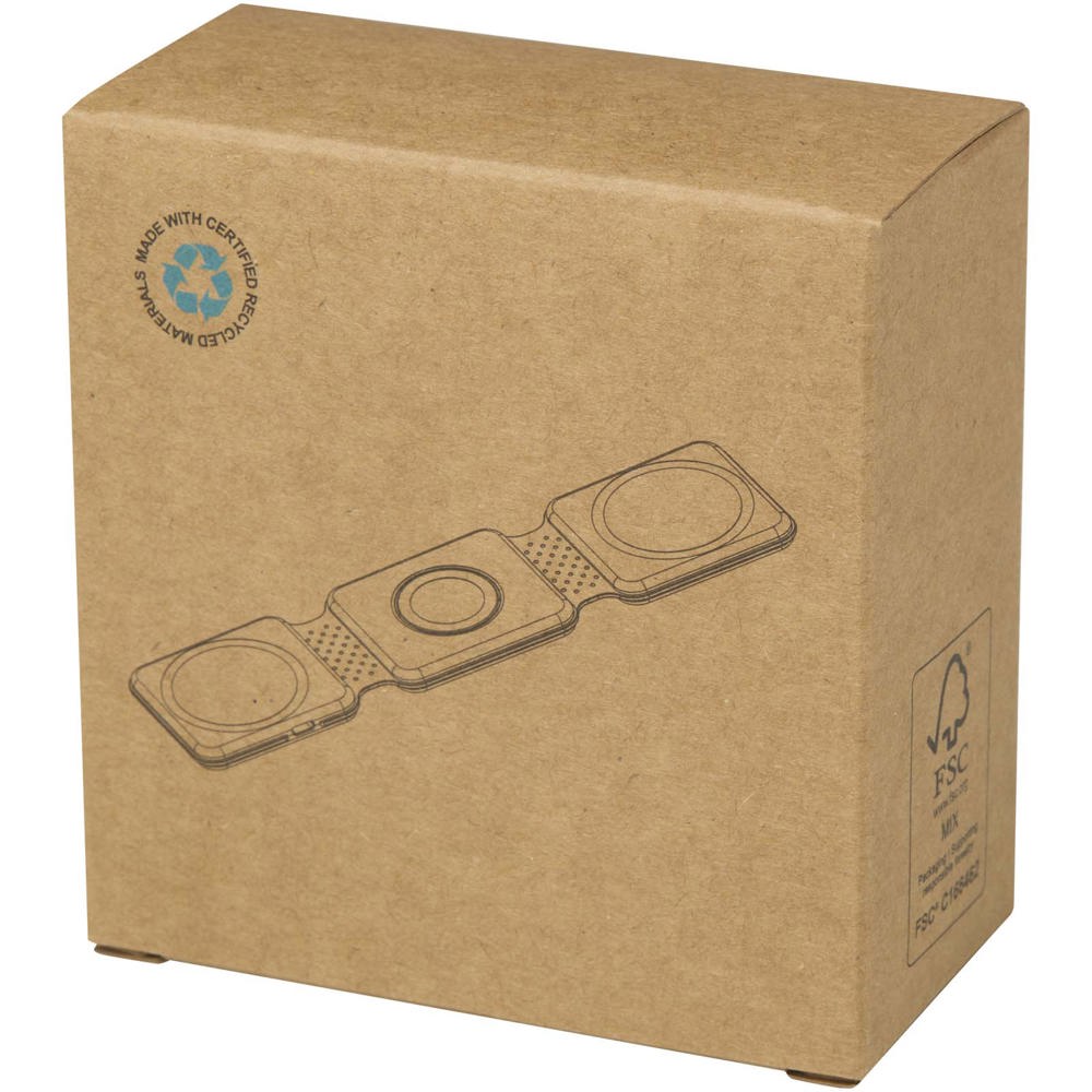 Armus 3-in-1 15W gerecycleerde plastic opvouwbare draadloze oplader