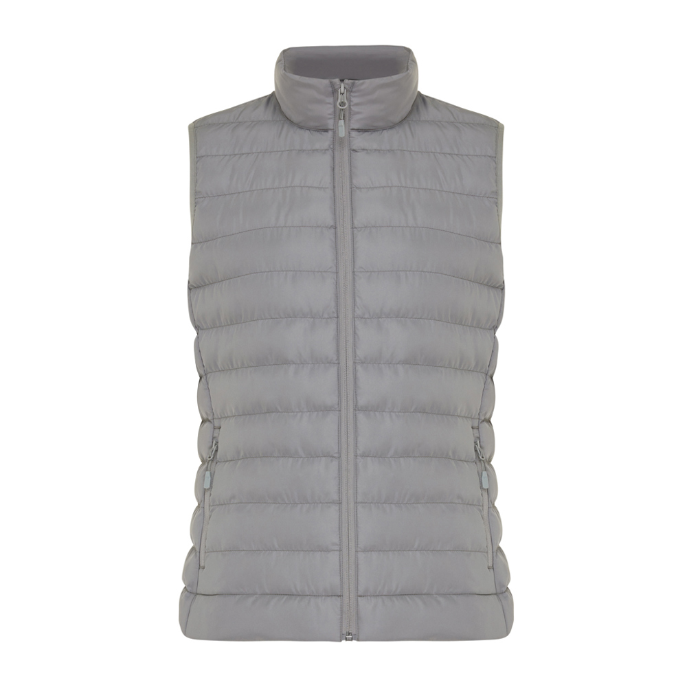 IQONIQ Meru dames gerecycled polyester bodywarmer - zilvergrijs (± PMS 17-4405 TCX)
