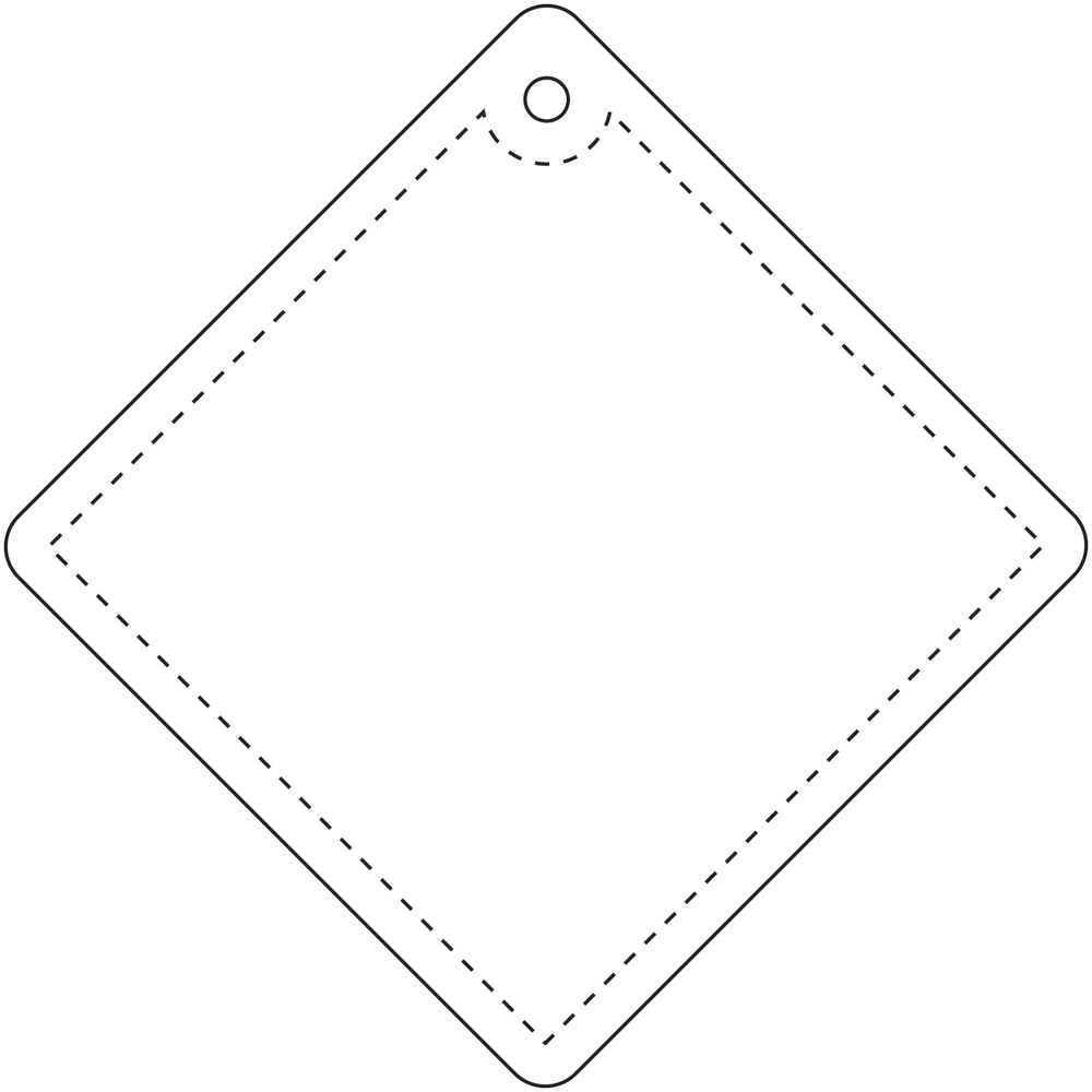 RFX™ H-09 kleine reflecterende pvc hanger met diamant