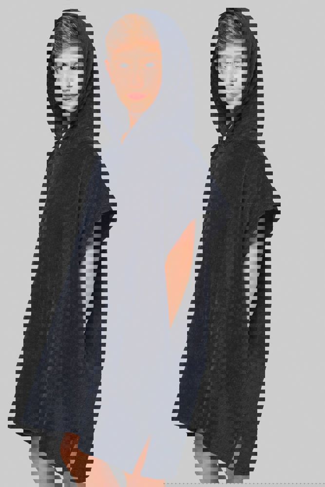 PA582 - Kinderponcho met capuchon van badstof