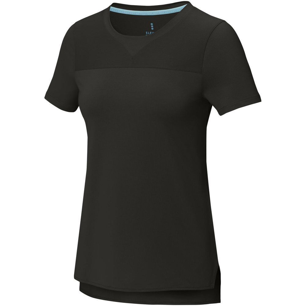 Borax 160 g/m² Dames T-shirt met korte mouwen, cool fit, GRS gerecycled - Zwart