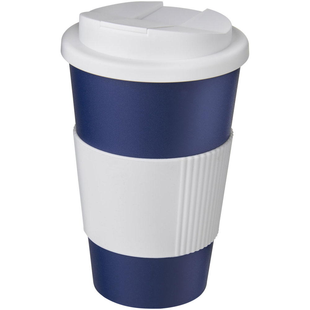 Americano® 350 ml geïsoleerde beker met handvat - Blauw, Wit