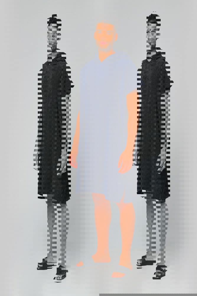 PA581X - Uniseks poncho met capuchon van badstof