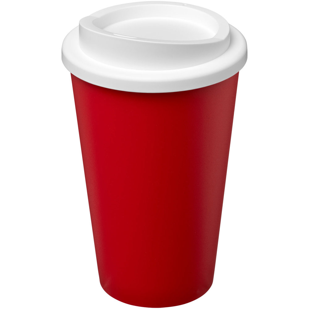 Americano® Eco 350 ml gerecyclede drinkbeker - Rood, Wit