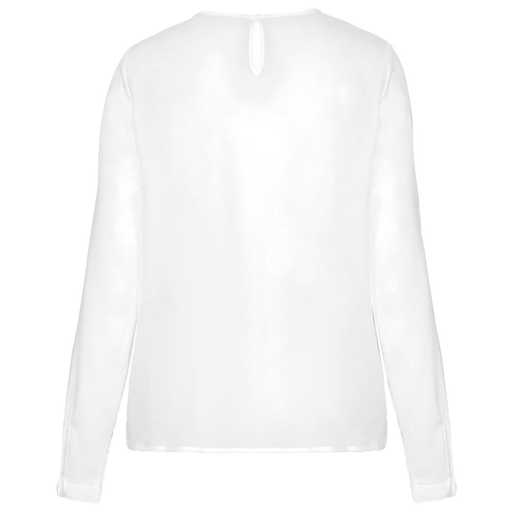 K5003 - Damesblouse in crêpe met lange mouwen