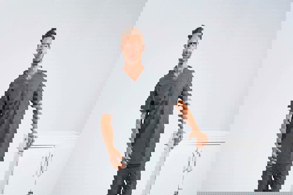 NN200 - Stretch tuniek met korte mouwen voor heren