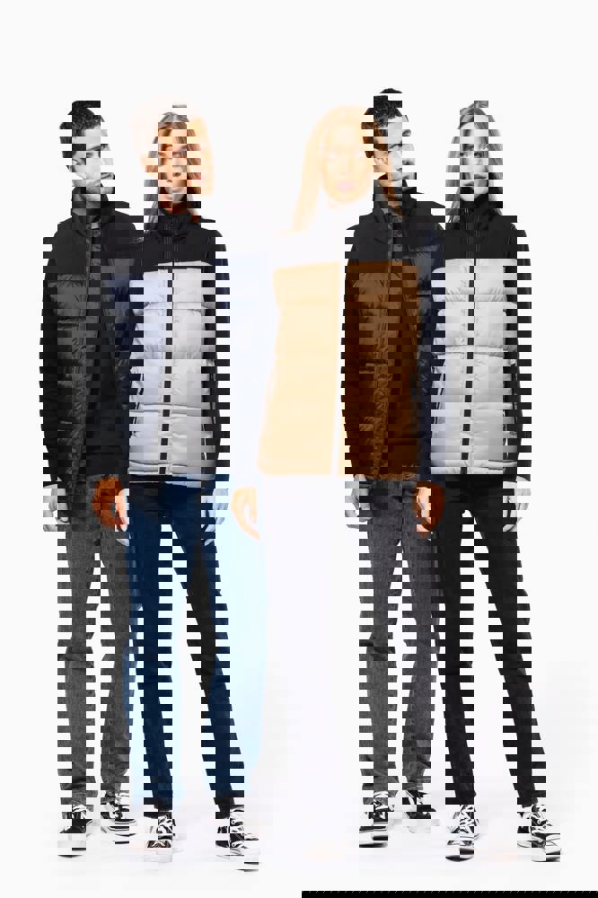 K6162 - Tweekleurige gewatteerde bodywarmer uniseks