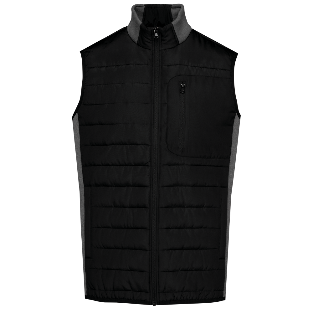 K6170 - Herenbodywarmer in twee stoffen