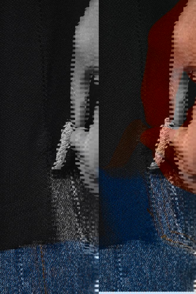 K280 - Heren polo van piquétricot met lange mouwen