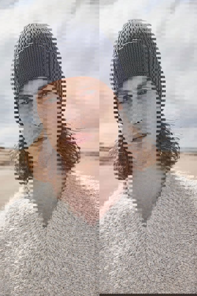 B438N - Biologisch katoenen muts met technische patch