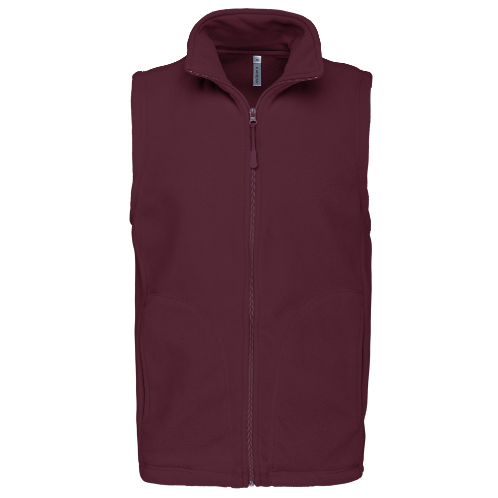 - Bodywarmer van microfleece heren - Wine