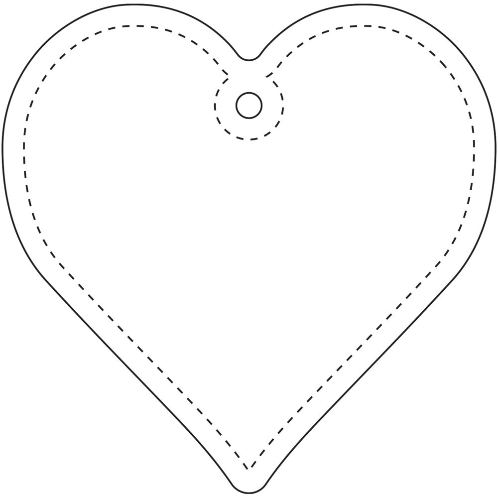 RFX™ H-09 reflecterende TPU hanger met hart