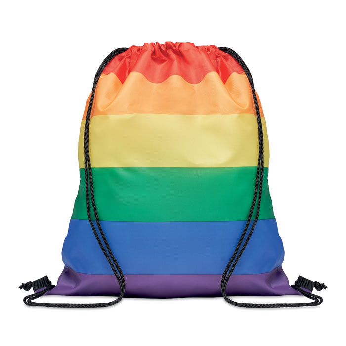 BOW - Regenboog RPET trekkoordrugzak — extra beeld