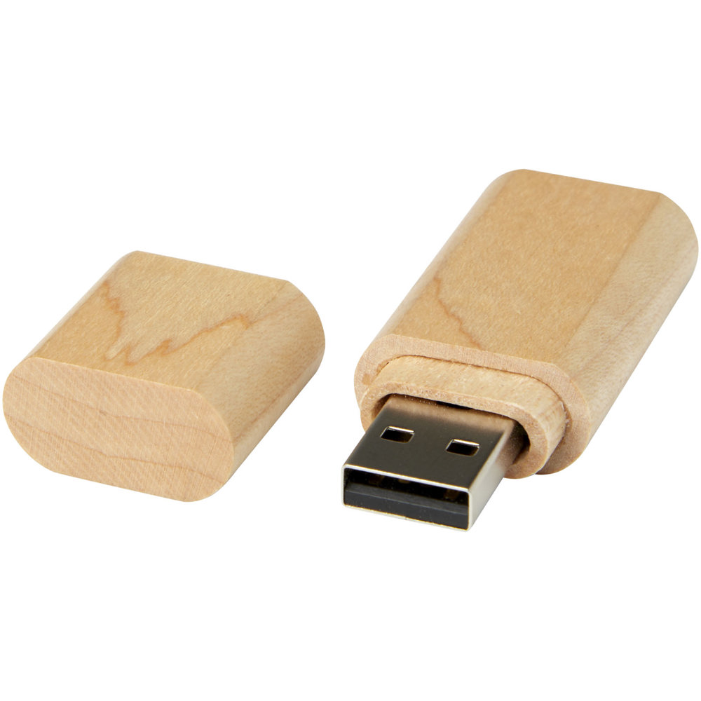 Houten USB 3.0 met sleutelring - lichtbruin