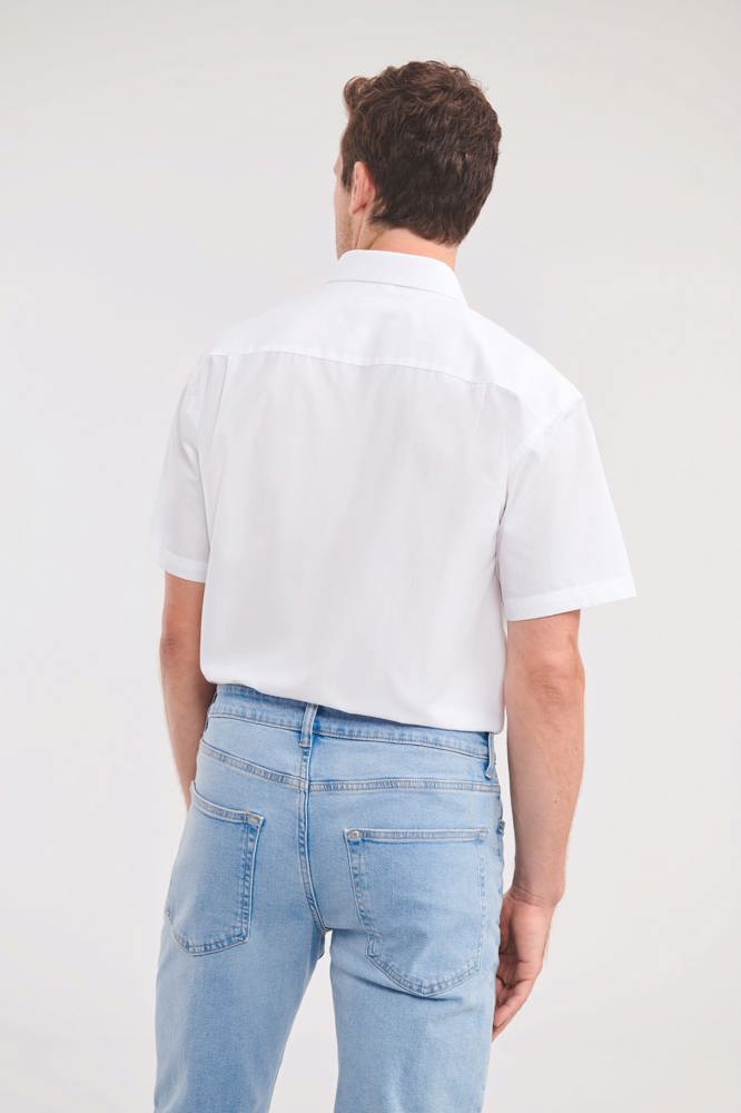 RU935M - Men's Ss Polycotton Poplin Shirt