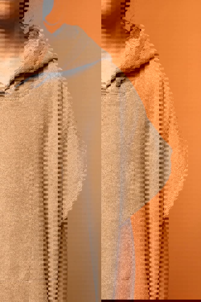 PA582 - Kinderponcho met capuchon van badstof