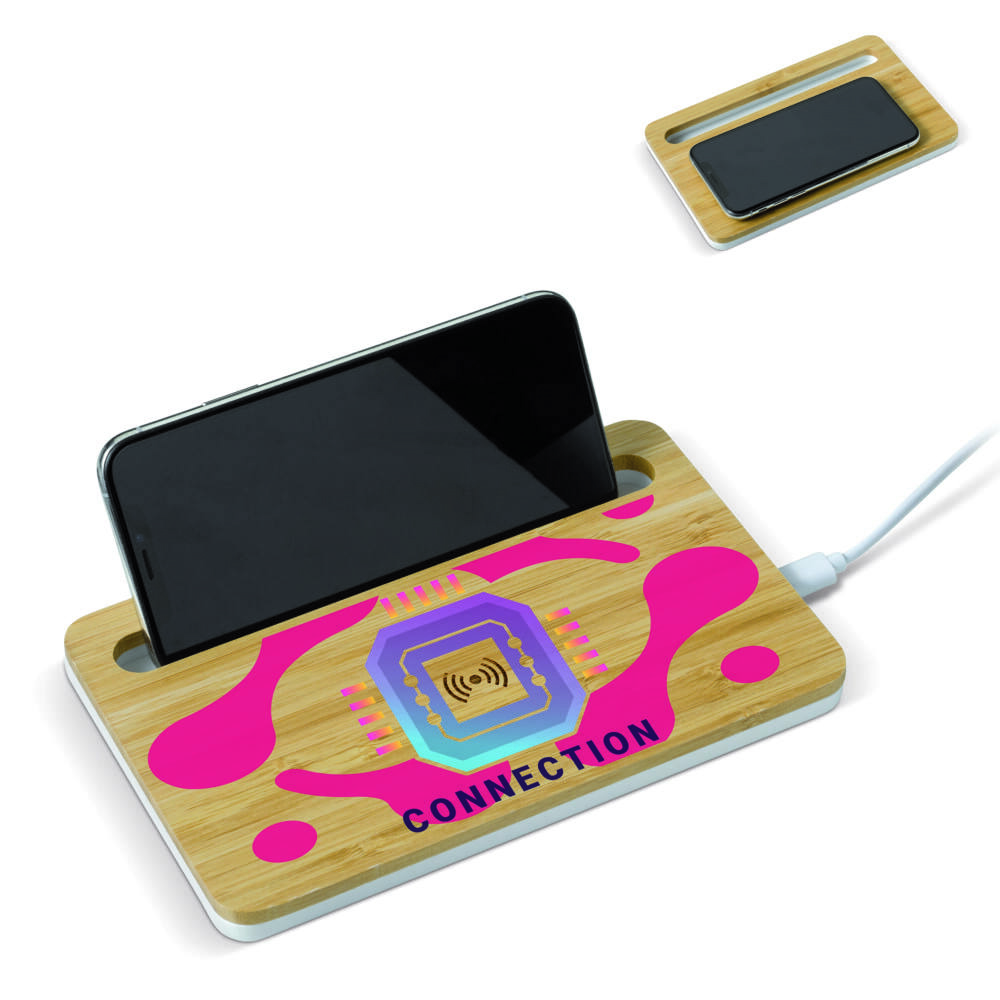 Draadloos oplaadstation bamboe 5W