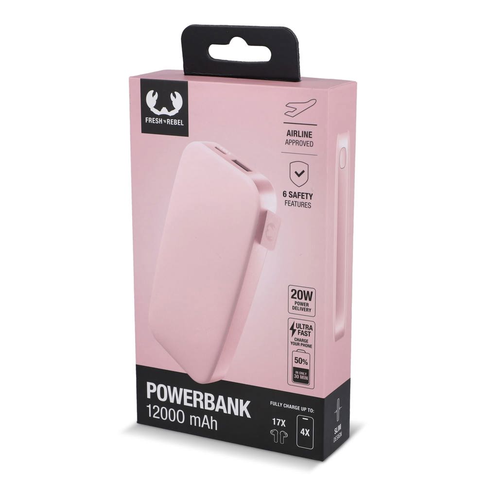 2PB12100 | Fresh 'n Rebel Powerbank 12000 mAh USB-C Fast Charging 20W