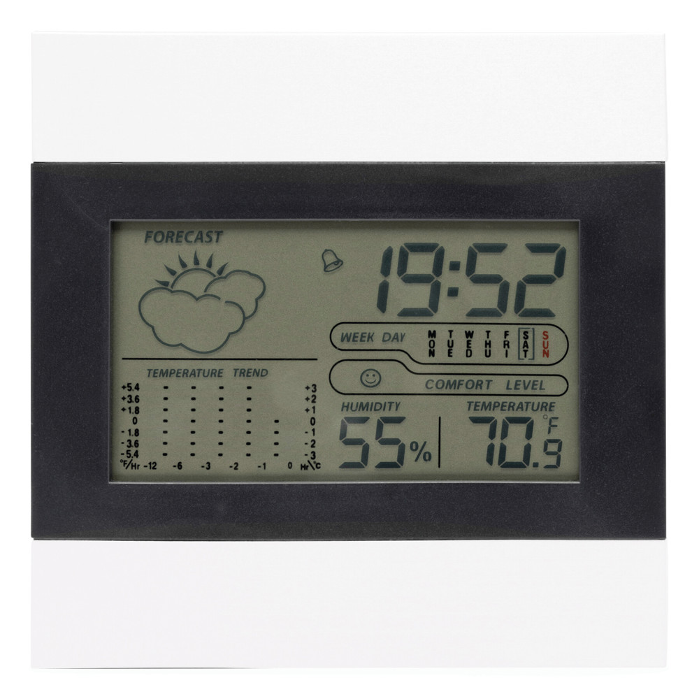 SHINY DAY - Weerstation met alarm en aluminium cover