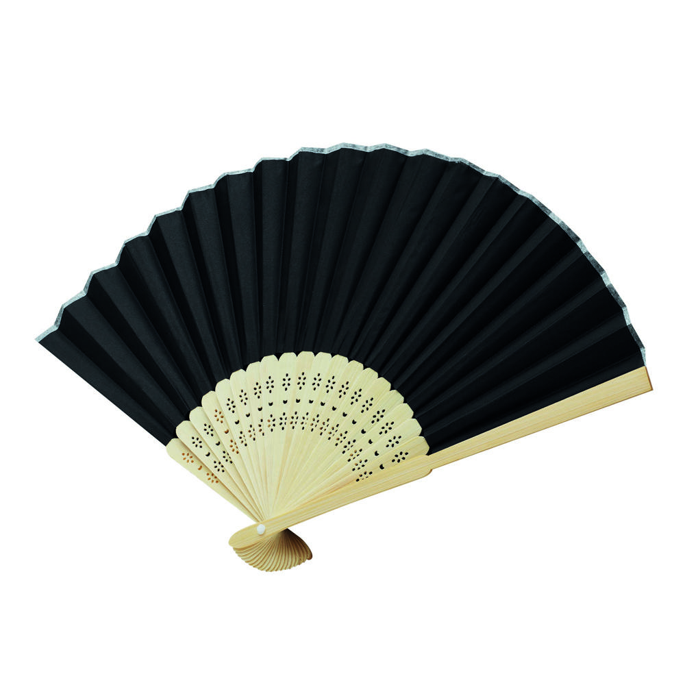 BAMBOO COOL - Opvouwbare waaier - Zwart