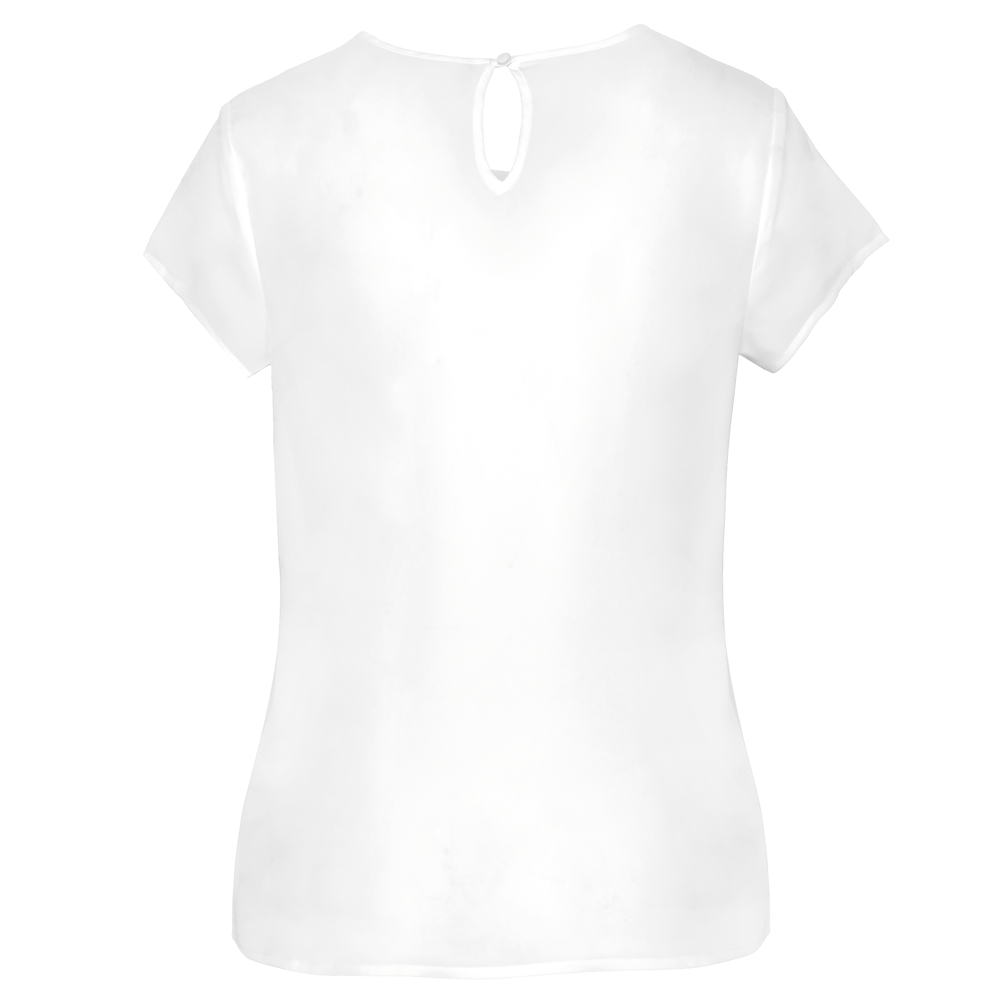 K5002 - Damesblouse in crêpe met korte mouwen