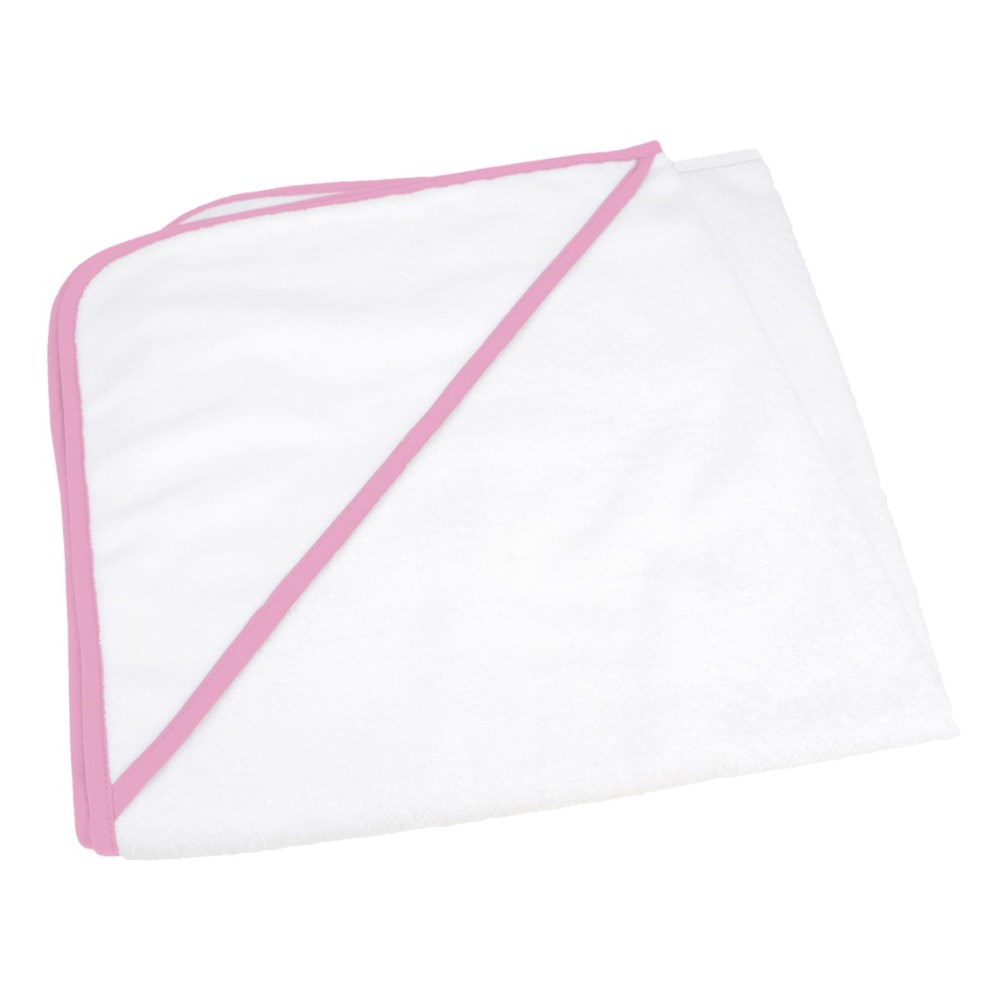 Babiezz® SUBLI Babyhanddoek White\Light Pink