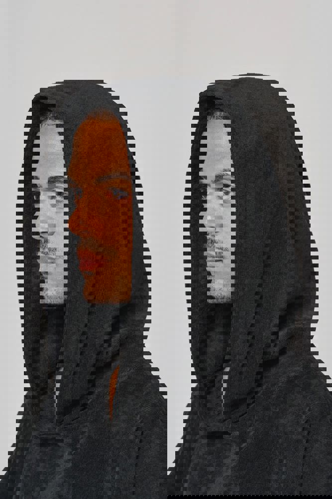 PA581X - Uniseks poncho met capuchon van badstof