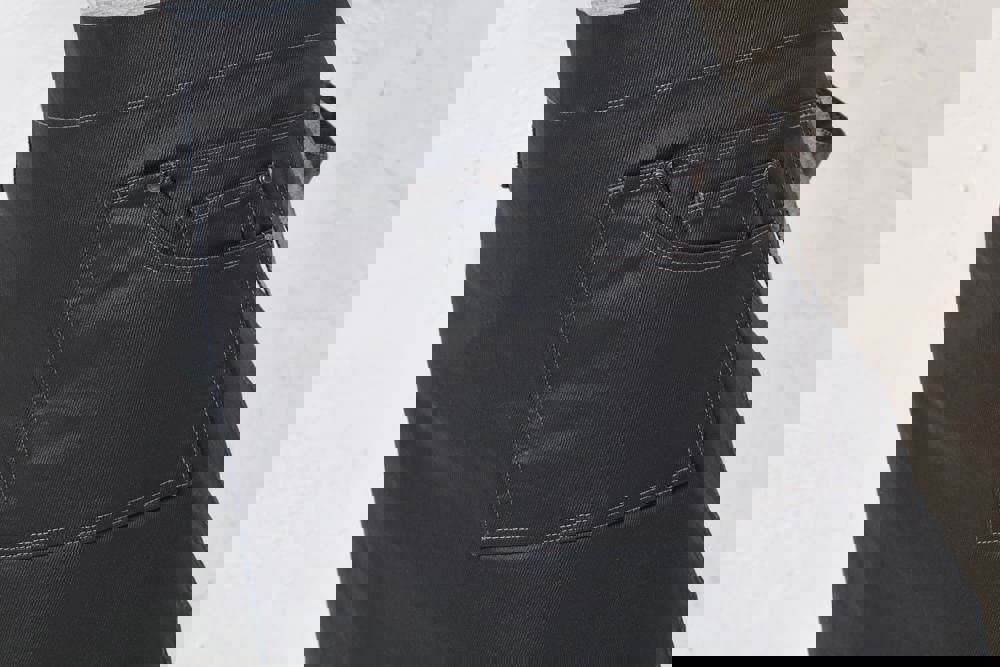 PR135 - Division - Waxed look denim waist apron