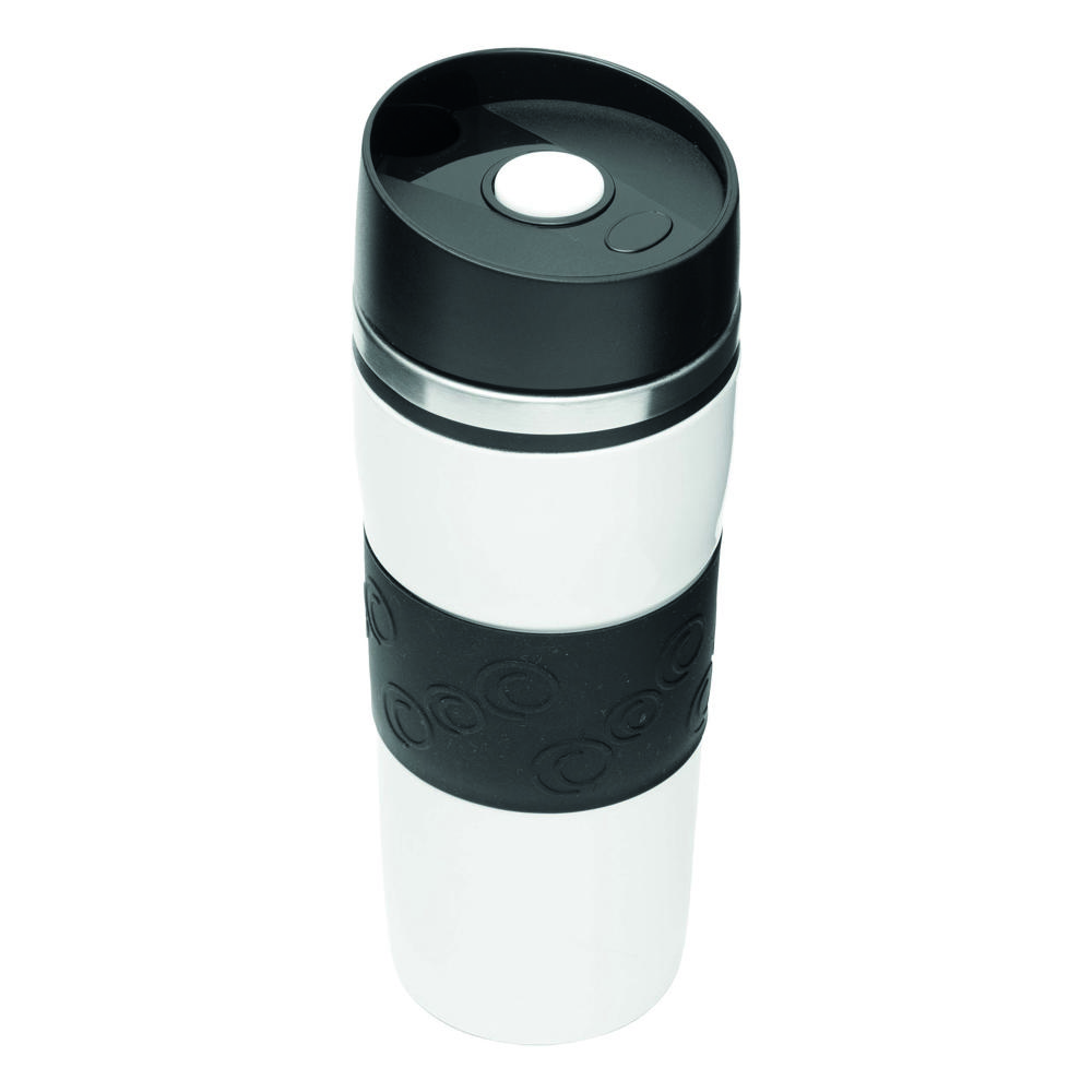 ARABICA - Dubbelwandige isoleerbeker - Wit, Zwart