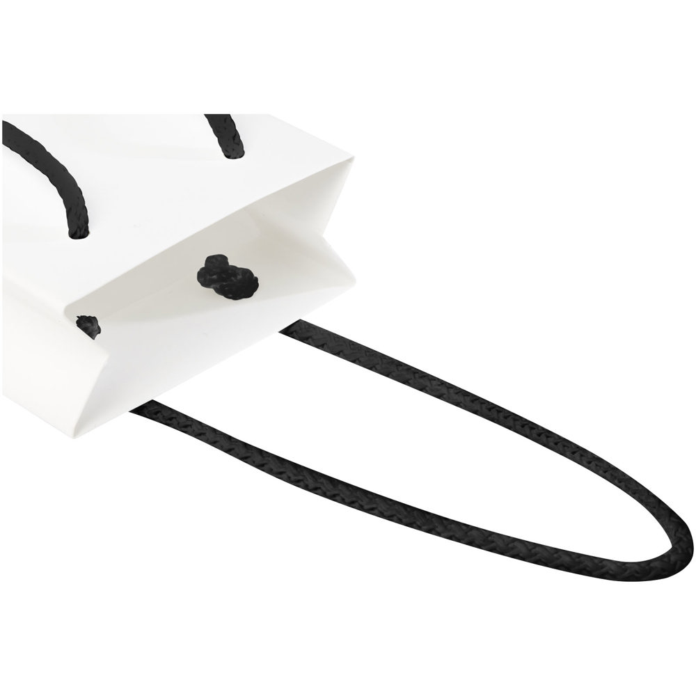 Handgemaakte 170 g/m2 integra papieren tas van met PP woven handgrepen - 9,5 x 4 x 17 cm