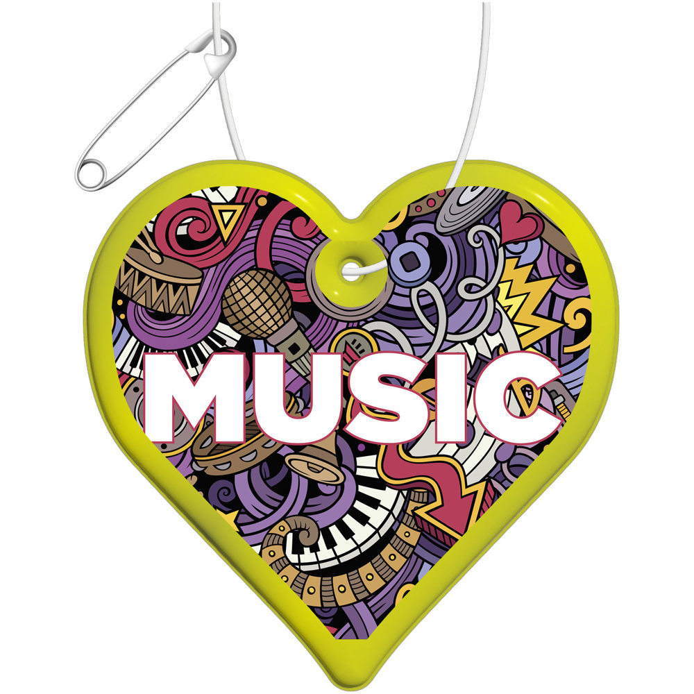 RFX™ H-09 reflecterende pvc hanger met hart