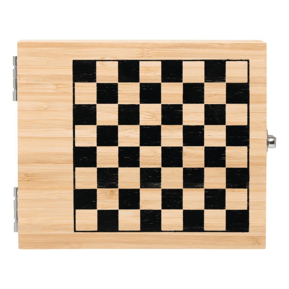 BAMBOO CHESS - Wijnset met schaakspel