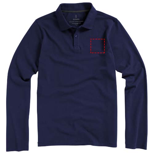 Calgary herenpolo met lange mouwen