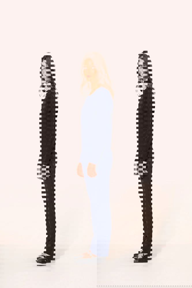 PK303 - Supima® dames-T-shirt ronde hals lange mouwen