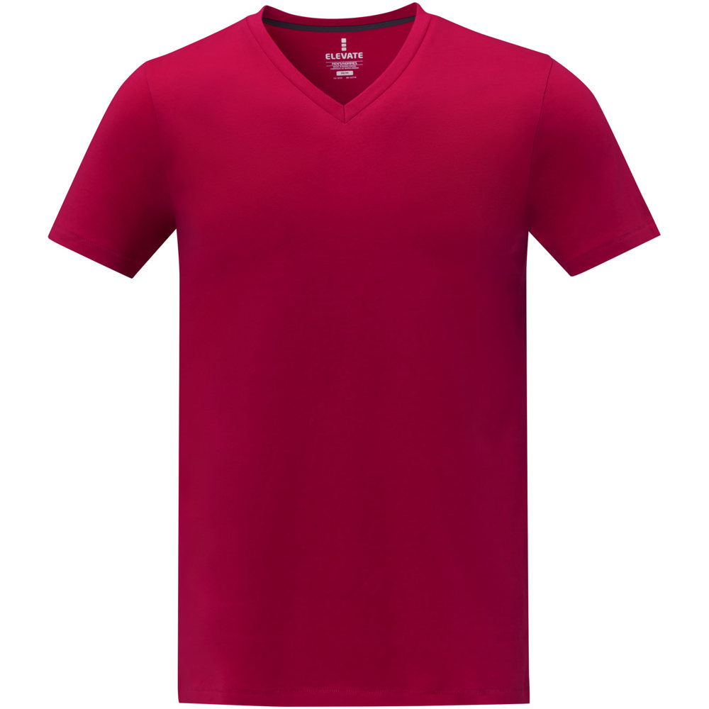 Somoto Heren T-shirt met V-hals en korte mouwen 